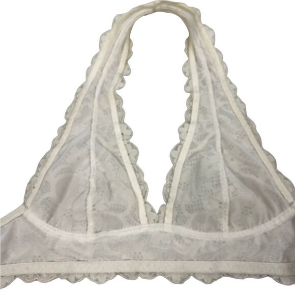 Intimately Free People XS Galloon Ivory Lace Halter Bra - Picture 7 of 12